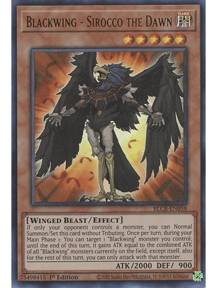 Blackwing - Sirocco the Dawn - BLCR-EN058 - Ultra Rare