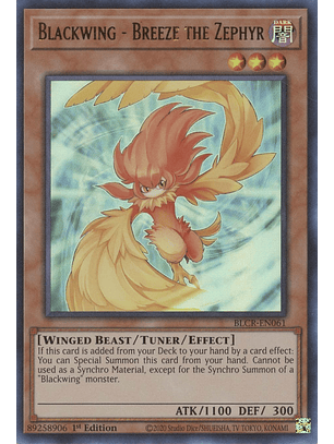 Blackwing - Breeze the Zephyr - BLCR-EN061 - Ultra Rare