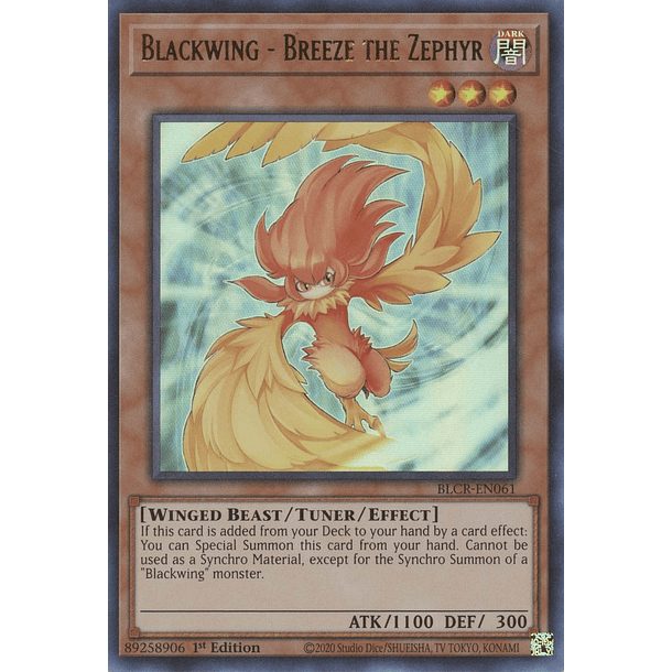 Blackwing - Breeze the Zephyr - BLCR-EN061 - Ultra Rare