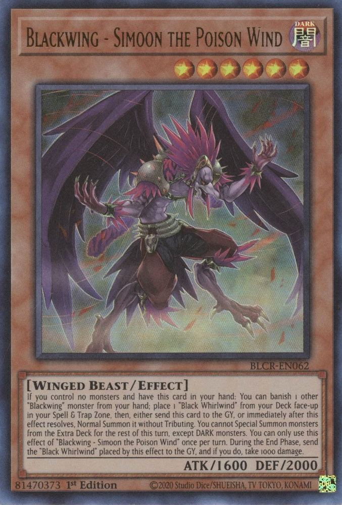 Blackwing - Simoon the Poison Wind - BLCR-EN062 - Ultra Rare 1