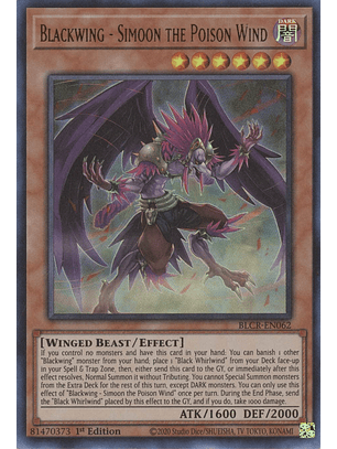 Blackwing - Simoon the Poison Wind - BLCR-EN062 - Ultra Rare
