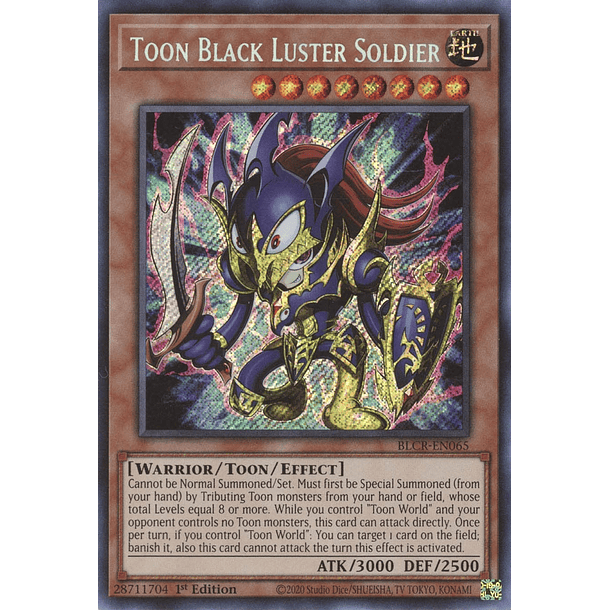 Toon Black Luster Soldier - BLCR-EN065 - Secret Rare