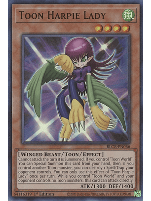 Toon Harpie Lady - BLCR-EN066 - Ultra Rare