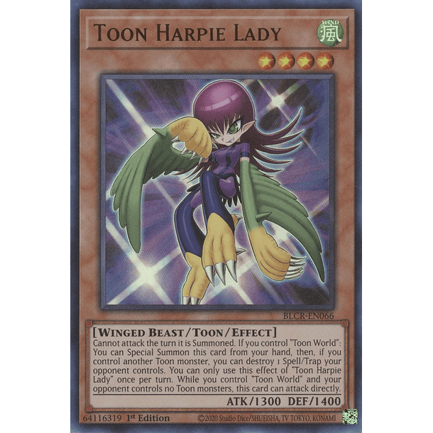 Toon Harpie Lady - BLCR-EN066 - Ultra Rare