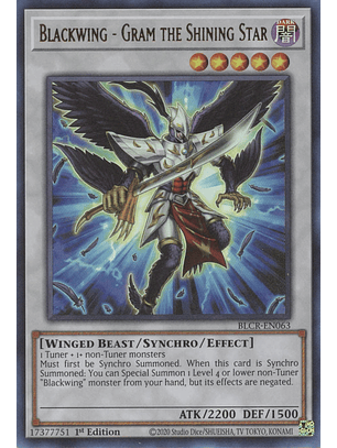 Blackwing - Gram the Shining Star - BLCR-EN063 - Ultra Rare