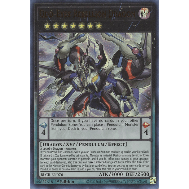 Odd-Eyes Rebellion Dragon - BLCR-EN076 - Ultra Rare