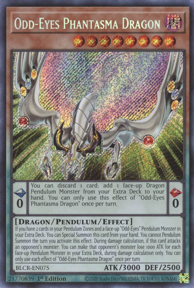 Odd-Eyes Phantasma Dragon - BLCR-EN075 - Secret Rare 1