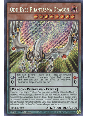 Odd-Eyes Phantasma Dragon - BLCR-EN075 - Secret Rare