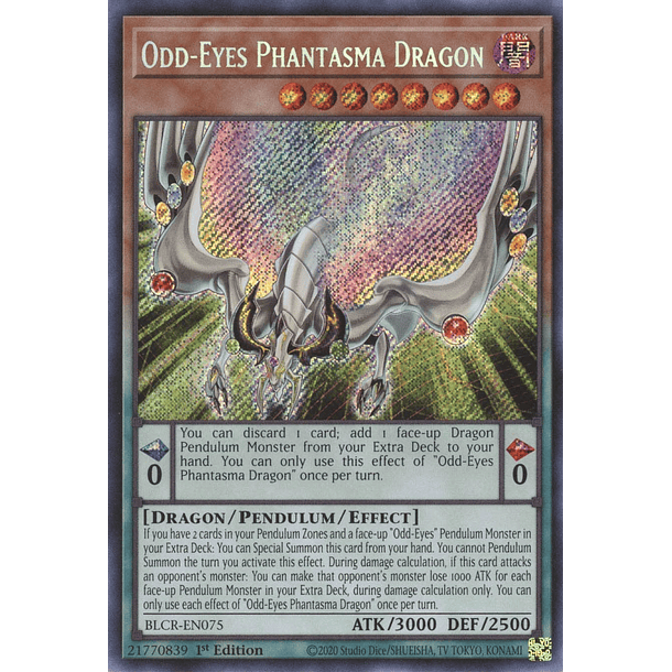 Odd-Eyes Phantasma Dragon - BLCR-EN075 - Secret Rare