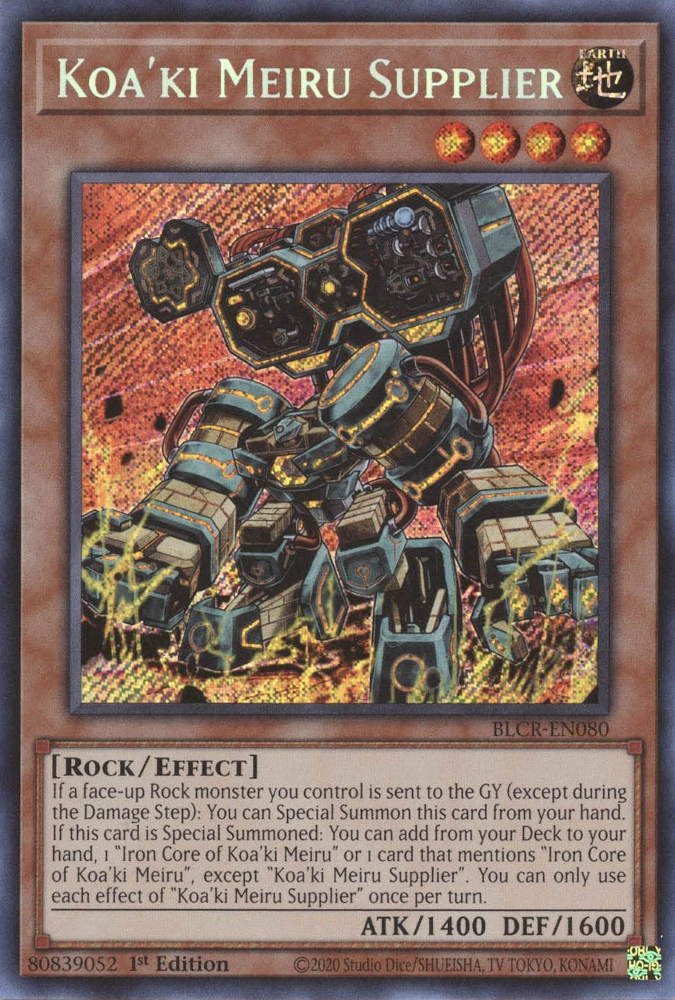 Koa'ki Meiru Supplier - BLCR-EN080 - Secret Rare 1