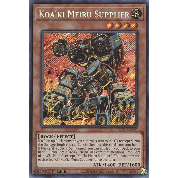 Koa'ki Meiru Supplier - BLCR-EN080 - Secret Rare