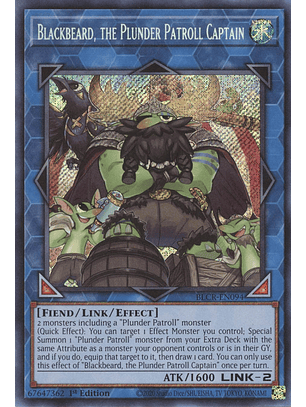 Blackbeard, the Plunder Patroll Captain - BLCR-EN094 - Secret Rare
