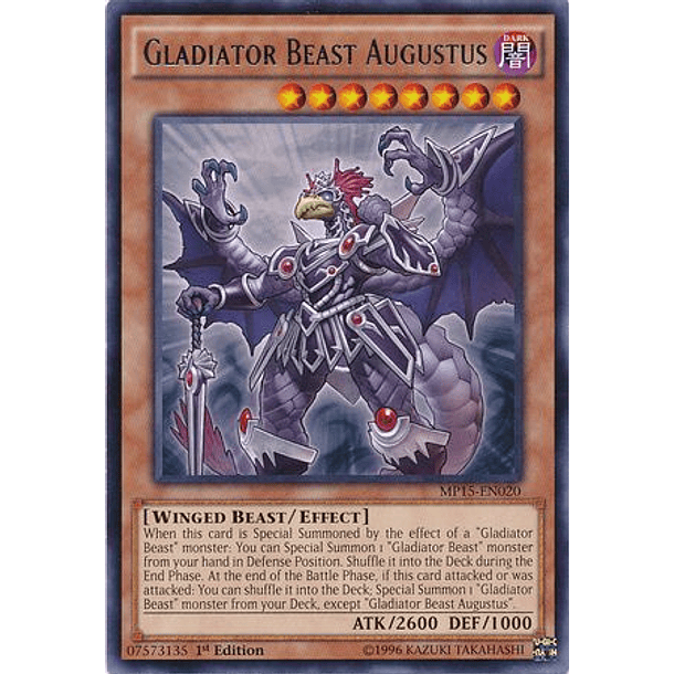 Gladiator Beast Augustus - MP15-EN020 - Rare