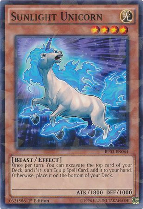 Sunlight Unicorn - BP03-EN064 - Shatterfoil Rare 