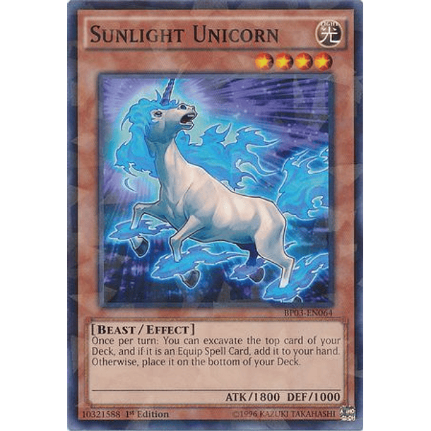 Sunlight Unicorn - BP03-EN064 - Shatterfoil Rare 