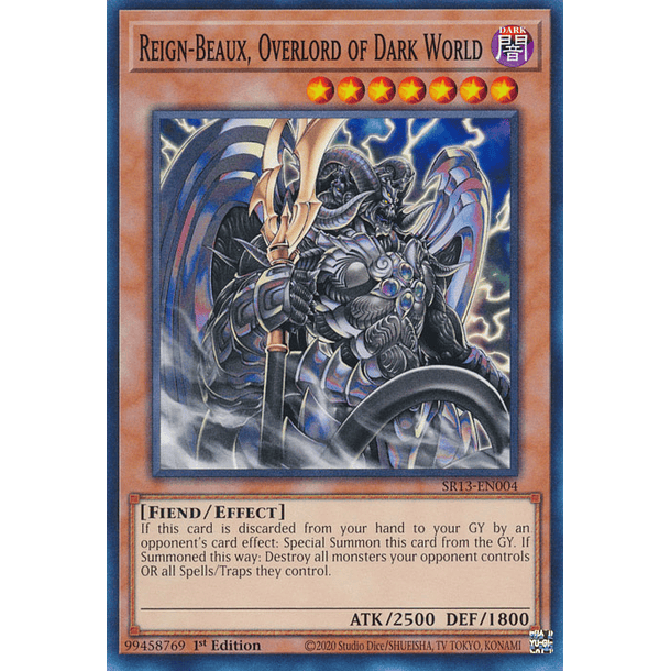 Reign-Beaux, Overlord of Dark World - SR13-EN004 - Common 