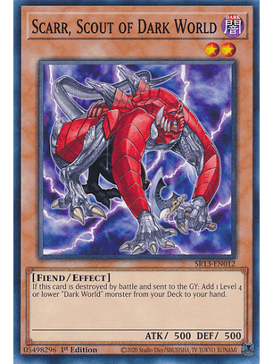 Scarr, Scout of Dark World - SR13-EN012 - Common 