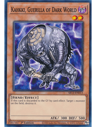 Kahkki, Guerilla of Dark World - SR13-EN013 - Common 