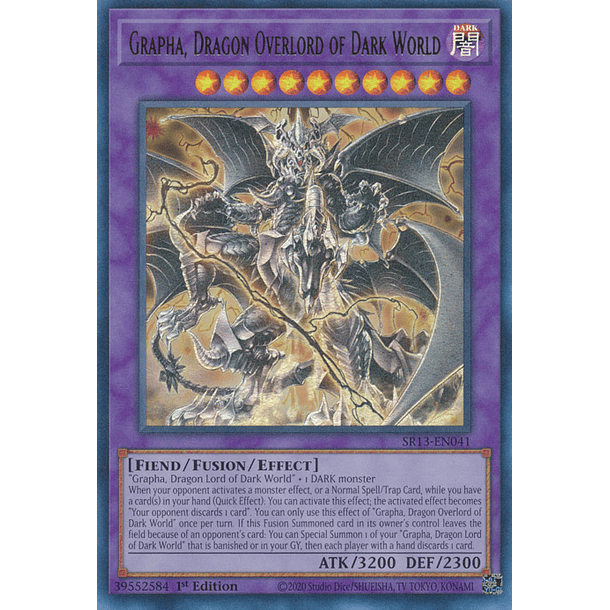 Grapha, Dragon Overlord of Dark World - SR13-EN041 - Ultra Rare