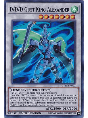 D/D/D Gust King Alexander - CT13-EN010 - Super Rare Limited Edition 