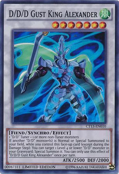D/D/D Gust King Alexander - CT13-EN010 - Super Rare Limited Edition 
