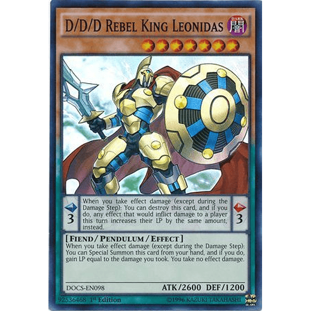 D/D/D Rebel King Leonidas - DOCS-EN098 - Super Rare