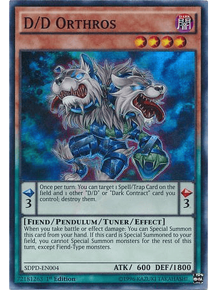 D/D Orthros - SDPD-EN004 - Super Rare