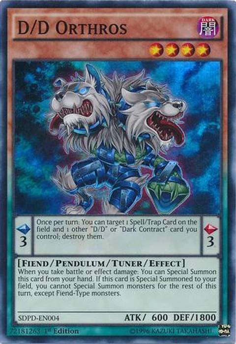 D/D Orthros - SDPD-EN004 - Super Rare