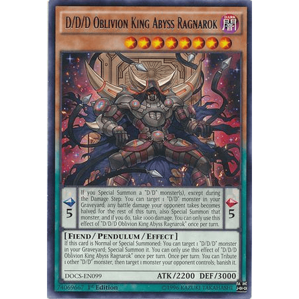D/D/D Oblivion King Abyss Ragnarok - DOCS-EN099 - Rare 