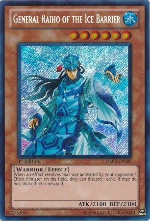 General Raiho of the Ice Barrier - HA04-EN025 - Secret Rare 1
