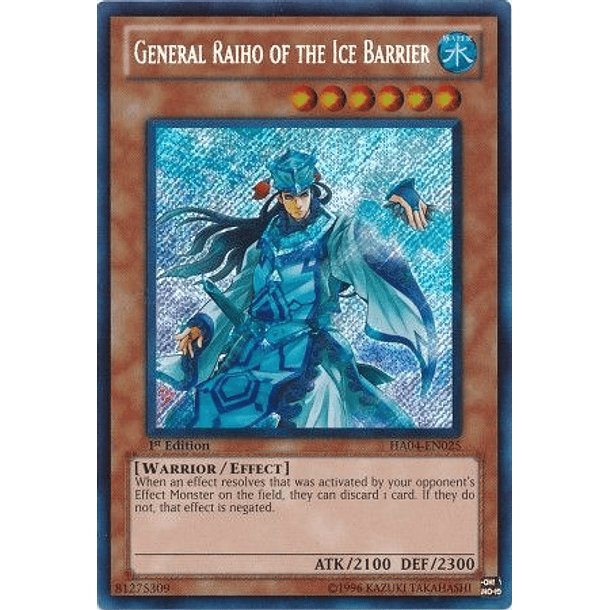 General Raiho of the Ice Barrier - HA04-EN025 - Secret Rare