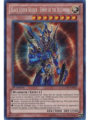 Black Luster Soldier - Envoy of the Beginning - LCYW-EN025 - Secret Rare 1st Edition (desgastado)