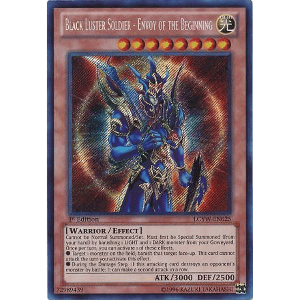 Black Luster Soldier - Envoy of the Beginning - LCYW-EN025 - Secret Rare 1st Edition (desgastado)