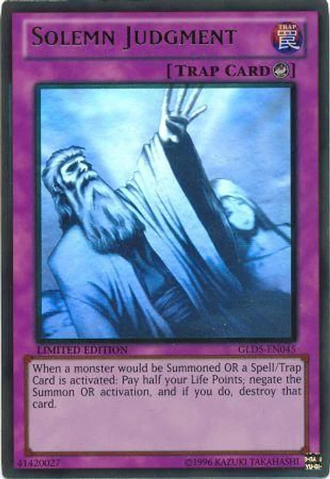 Solemn Judgment - GLD5-EN045 - Ghost/Gold Rare