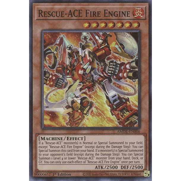 Rescue-ACE Fire Engine - AMDE-EN006 - Super Rare
