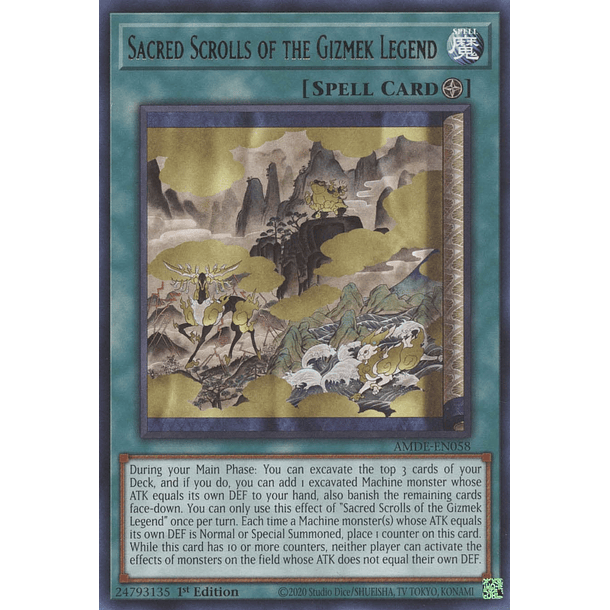 Sacred Scrolls of the Gizmek Legend - AMDE-EN058 - Rare