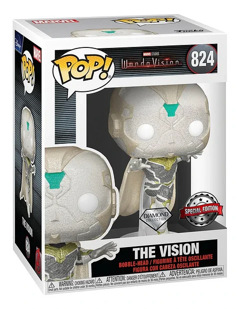 Funko Pop Marvel: WandaVision - Vision Blanco 824 (edicion especial) Diamond