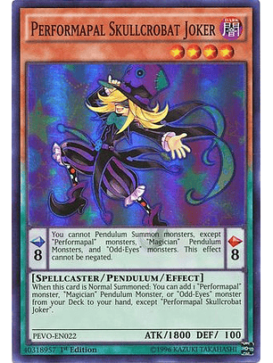 Performapal Skullcrobat Joker - PEVO-EN022 - Super Rare 