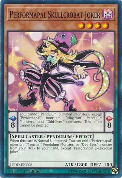 Performapal Skullcrobat Joker - LEDD-ENC08 - Common 