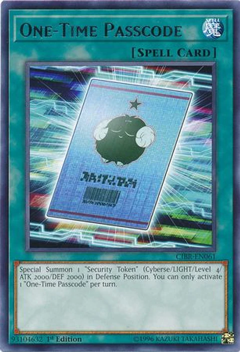 One-Time Passcode - CIBR-EN061 - Rare 