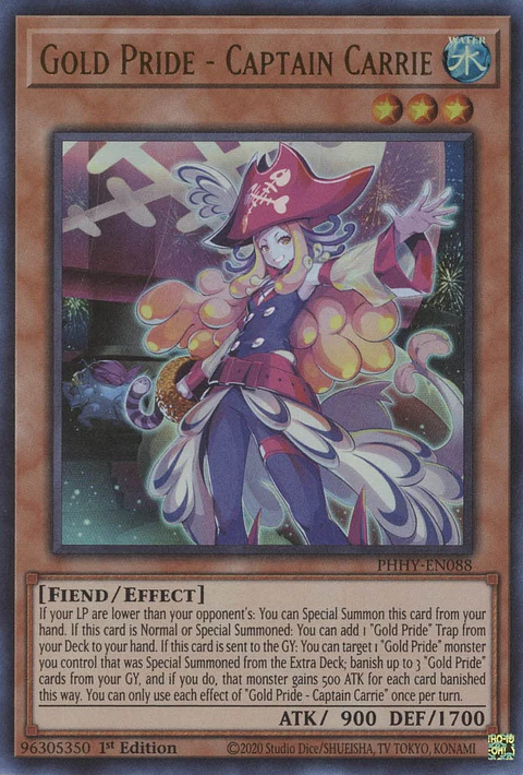 Gold Pride - Captain Carrie - PHHY-EN088 - Ultra Rare 