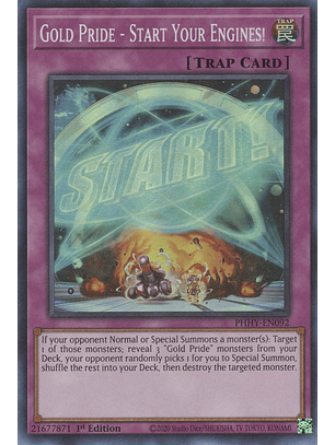 Gold Pride - Start Your Engines! - PHHY-EN092 - Super Rare 