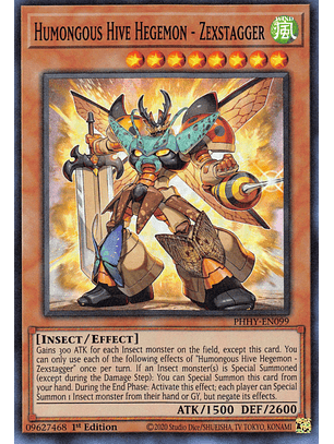 Humongous Hive Hegemon - Zexstagger - PHHY-EN099 - Super Rare 