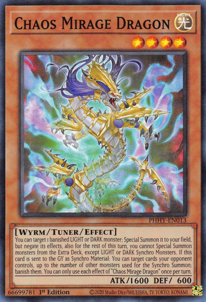 Chaos Mirage Dragon - PHHY-EN013 - Super Rare 1