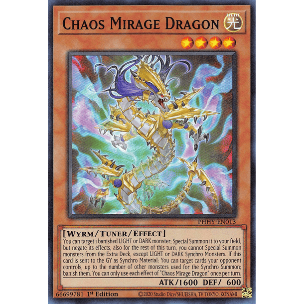 Chaos Mirage Dragon - PHHY-EN013 - Super Rare