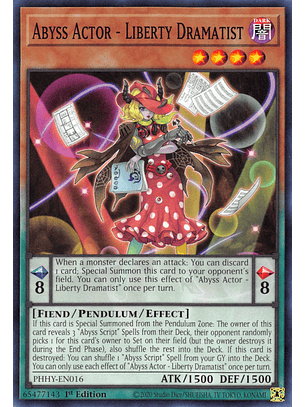 Abyss Actor - Liberty Dramatist - PHHY-EN016 - Common 