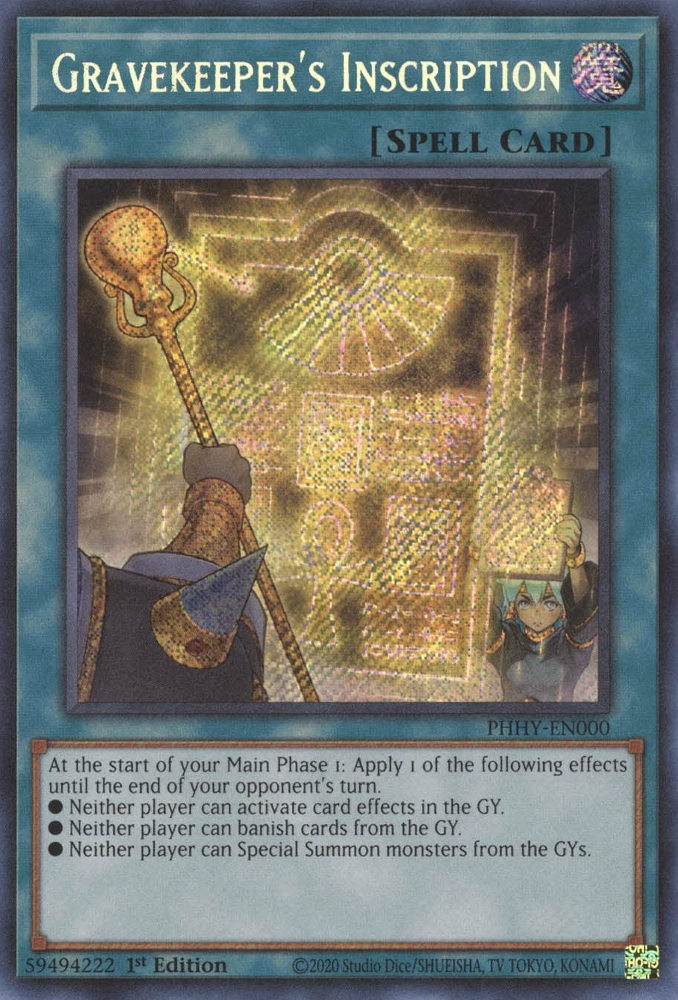 Gravekeeper's Inscription - PHHY-EN000 - Secret Rare 1