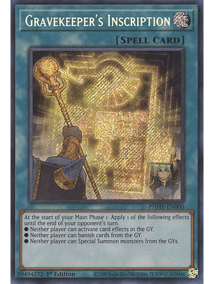 Gravekeeper's Inscription - PHHY-EN000 - Secret Rare