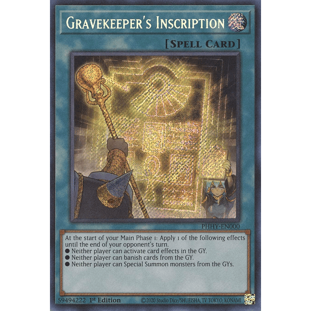 Gravekeeper's Inscription - PHHY-EN000 - Secret Rare