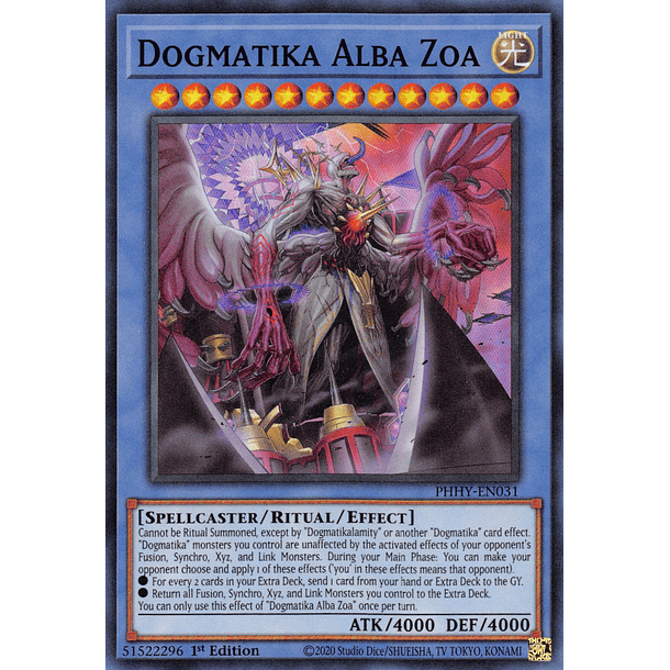 Dogmatika Alba Zoa - PHHY-EN031 - Super Rare 